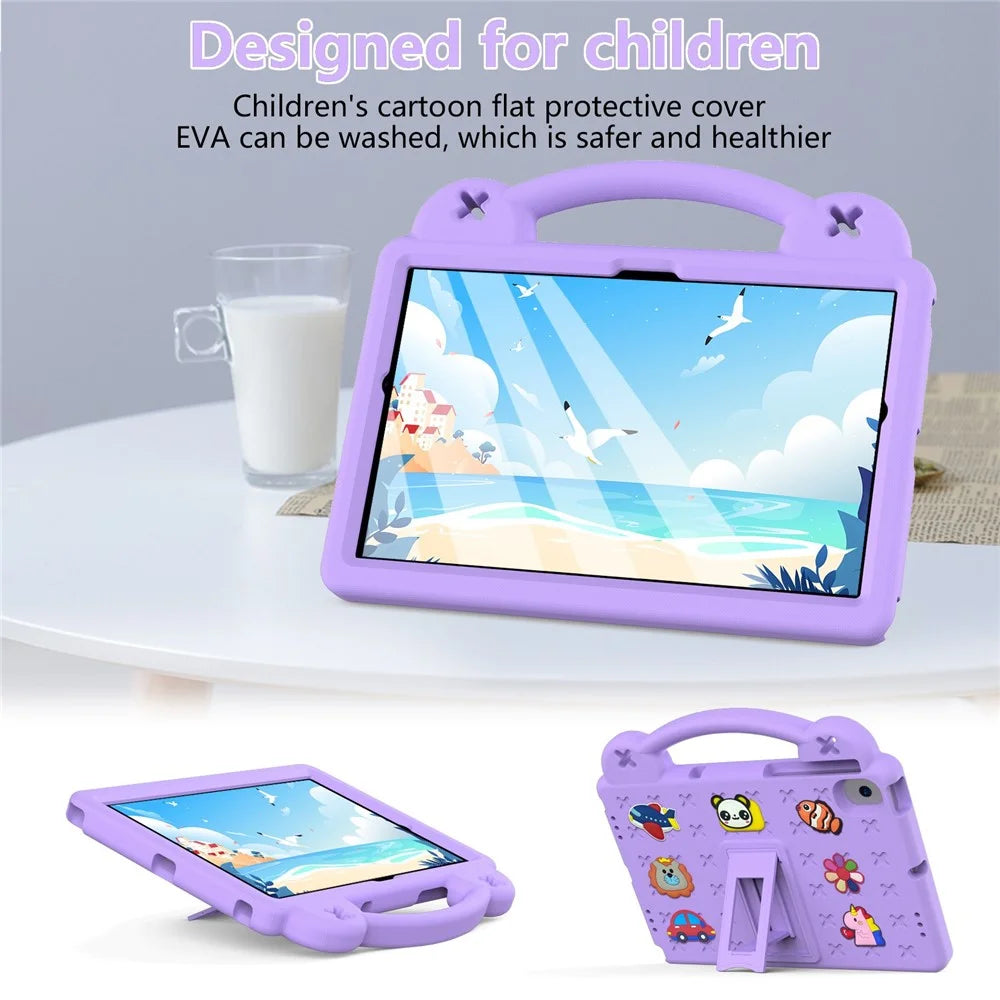 For Samsung Galaxy Tab A8 10.5 (2021) / (2022) Portable EVA Case Shockproof Tablet Cover Anti-Scratch Case with Kickstand - Purple - 2