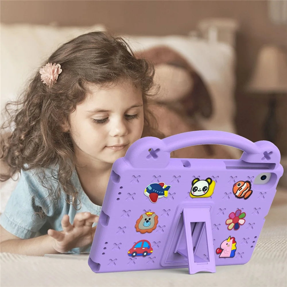For Samsung Galaxy Tab A8 10.5 (2021) / (2022) Portable EVA Case Shockproof Tablet Cover Anti-Scratch Case with Kickstand - Purple - 5