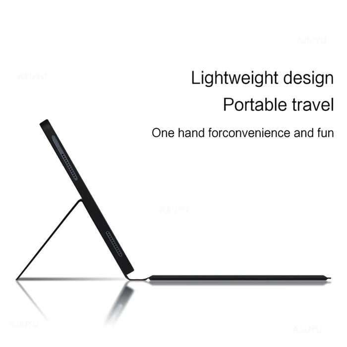 For Huawei MatePad Pro 11 (2022) Leather Case + Touchpad Bluetooth-compatible Keyboard with Backlit - Black - 3