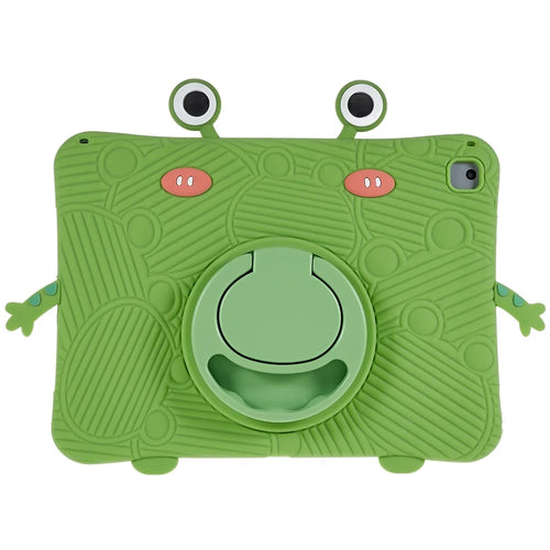 For iPad Air (2013) / Air 2 / iPad 9.7-inch (2017) / (2018) Cartoon Frog Design Tablet Case Anti-drop Kickstand Silicone + PC Cover - 1