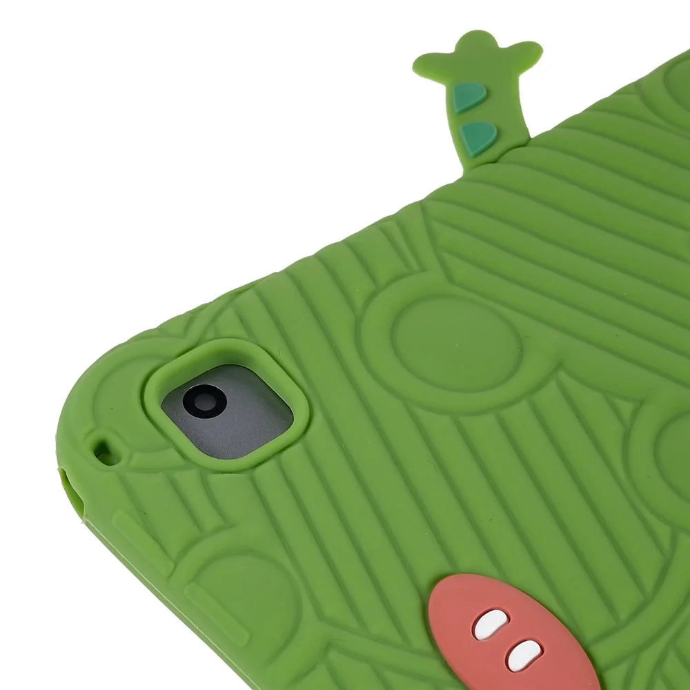 For iPad Air (2013) / Air 2 / iPad 9.7-inch (2017) / (2018) Cartoon Frog Design Tablet Case Anti-drop Kickstand Silicone + PC Cover - 3