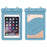 Universal Waterproof Bag for Tablets Below 9 inches, IPX8 30m Underwater Screen Touch Transparent PVC Tablet Case Pouch with Lanyard - Grey Blue - 1