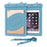 Universal Waterproof Bag for Tablets Below 9 inches, IPX8 30m Underwater Screen Touch Transparent PVC Tablet Case Pouch with Lanyard - Grey Blue - 2