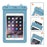 Universal Waterproof Bag for Tablets Below 9 inches, IPX8 30m Underwater Screen Touch Transparent PVC Tablet Case Pouch with Lanyard - Grey Blue - 5