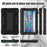For Amazon Fire 7 (2022) Robot Style Silicone + PC Tablet Case Color Contrast Drop-proof Kickstand Protective Case - Black - 7