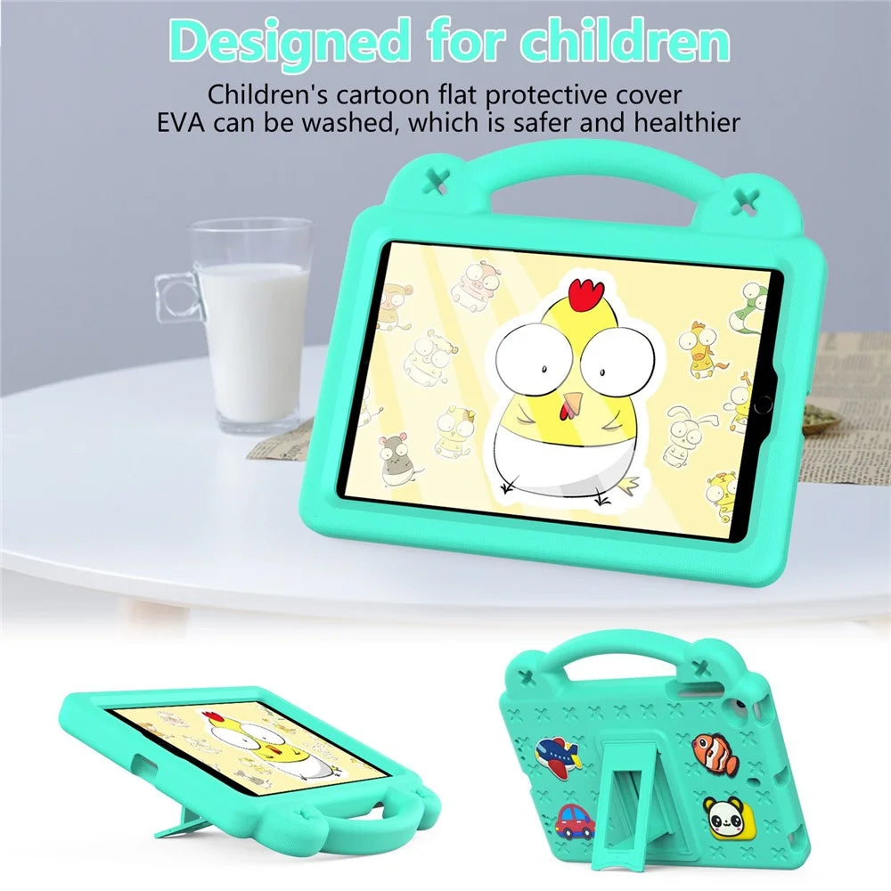 For iPad mini (2019) 7.9 inch / iPad mini 4 / 3 / 2 / 1 Drop-proof Tablet Case Kickstand Hand Grip Anti-scratch Protective Cover - Green - 2