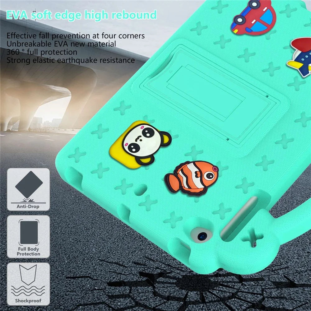 For iPad mini (2019) 7.9 inch / iPad mini 4 / 3 / 2 / 1 Drop-proof Tablet Case Kickstand Hand Grip Anti-scratch Protective Cover - Green - 6