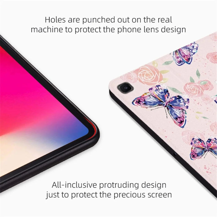 For Samsung Galaxy Tab S6 Lite (2022) Protective Tablet Case PU Leather Butterfly Printed Stand Case Auto Wake / Sleep Folio Flip Cover -  Brilliant Butterfly - 5