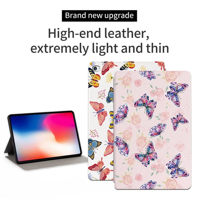 For iPad mini 4 / mini (2019) 7.9 inch Protective Case Butterfly Printed Shockproof Cover Anti-Scratch Tablet Case with Stand - Phantom Butterfly - 2
