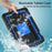 For iPad mini (2024) / mini (2021) Portable EVA Case with Shoulder Strap / Waterproof Screen Protector Shockproof Tablet Kickstand Case - Black - 5