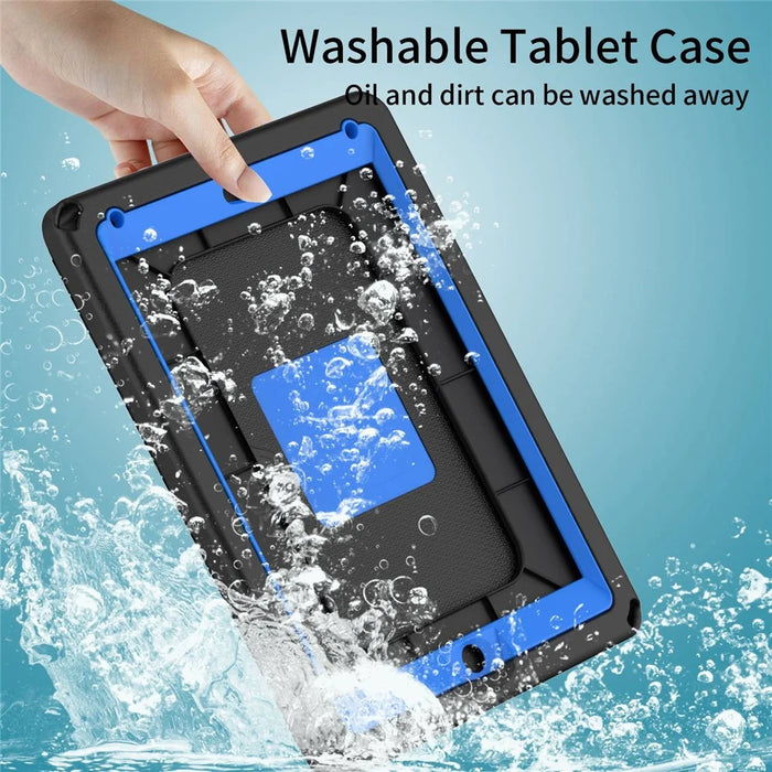 For iPad Air (2013) / Air 2  /  9.7-inch (2017) / (2018) EVA Shockproof Case with Shoulder Strap / Waterproof Screen Protector Anti-Scratch Cover Portable Tablet Case - Black - 5