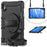 For Lenovo M10 Plus / Tab K10 / M10 FHD Plus 2nd Gen / Smart Tab M10 FHD Plus Silicone+PC Tablet Case Hand Strap Kickstand Shockproof Cover with Shoulder Strap - Black - 3