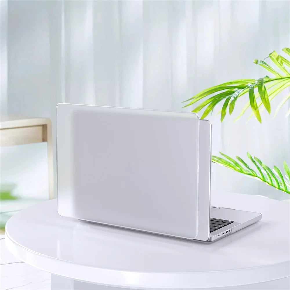 LENTION For MacBook Pro 14 inch (2026) A3427 A3426 / (2025) A3434 A3112 A3185 A3401 / (2024) A2918 A2992 / (2023) A2779 / (2022) / (2021) A2442 Matte Finish PC Laptop Case Front and Back Cover - Transparent White - 7