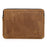 For MacBook Air 13 inch (2022) A2681 Carrying Pouch Cowhide Leather Zipper Storage Bag - Brown - 1