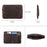 For MacBook Air 13 inch (2022) A2681 Carrying Pouch Cowhide Leather Zipper Storage Bag - Brown - 6