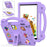 For iPad Air 2 / Air (2013)  /  9.7-inch (2017) / (2018) Anti-Scratch EVA Case Protective Tablet Cover Portable Case with Kickstand - Purple - 1