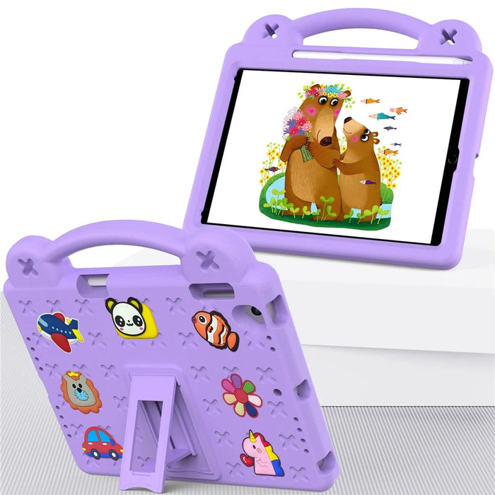 For iPad Air 2 / Air (2013)  /  9.7-inch (2017) / (2018) Anti-Scratch EVA Case Protective Tablet Cover Portable Case with Kickstand - Purple - 4