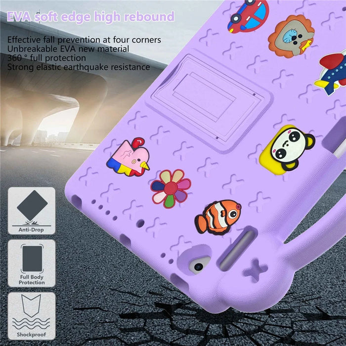 For iPad Air 2 / Air (2013)  /  9.7-inch (2017) / (2018) Anti-Scratch EVA Case Protective Tablet Cover Portable Case with Kickstand - Purple - 6
