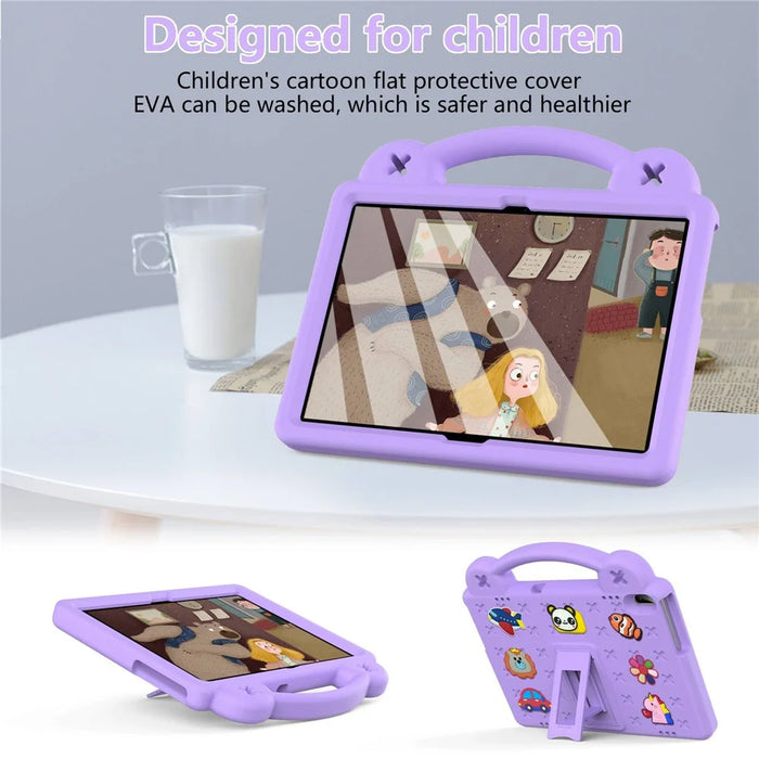 For Lenovo Yoga Tab5 YT-X705F 10.1 inch / Lenovo Tab M10 TB-X605F / TB-X505 / Huawei MediaPad T5 10.1 EVA Case Protective Tablet Cover Shockproof Case with Kickstand - Purple - 2