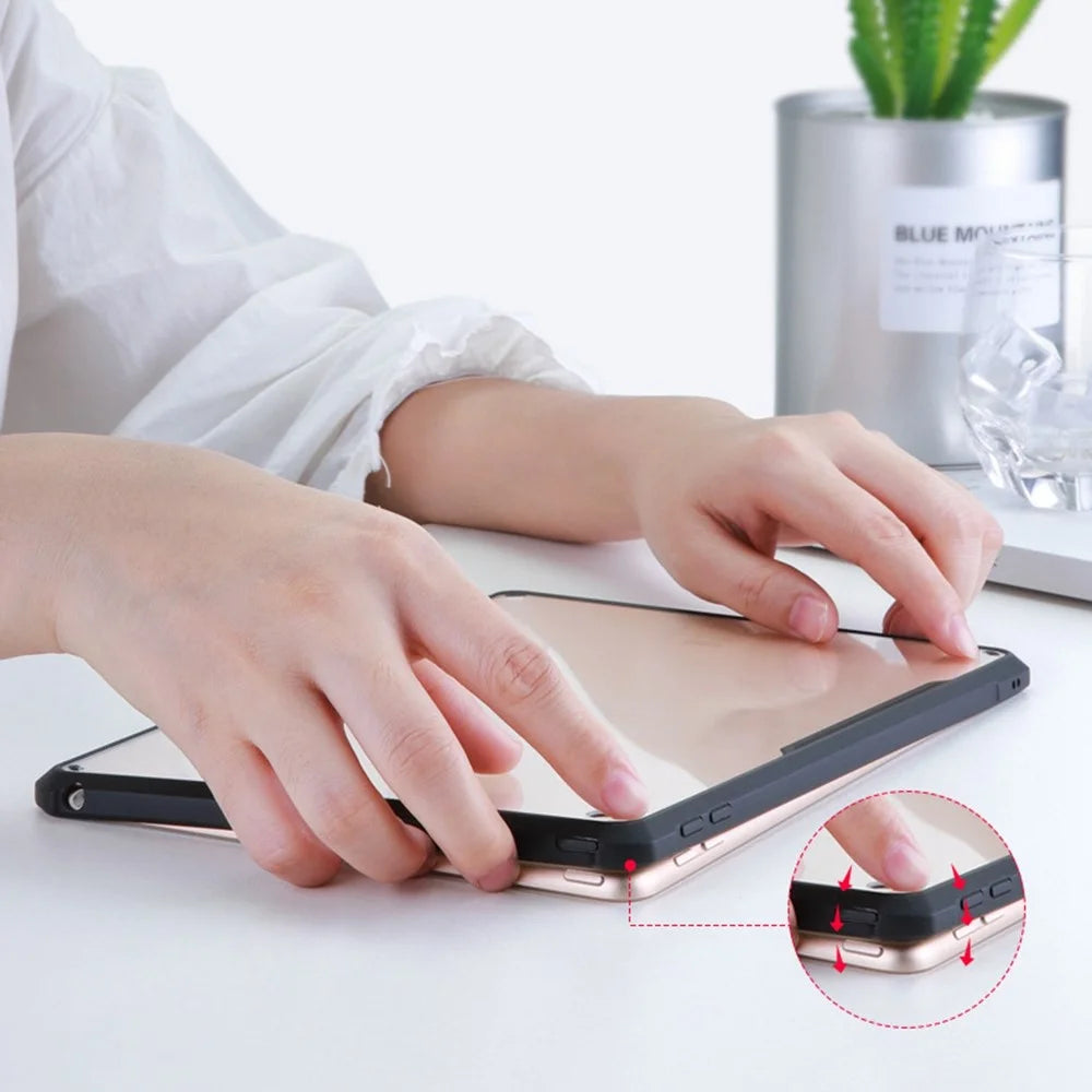 XUNDD For iPad 10.2 (2021) / (2019) / (2020) Protective Case Anti-Drop Tablet Cover TPU Acrylic Transparent Shockproof Case - 6