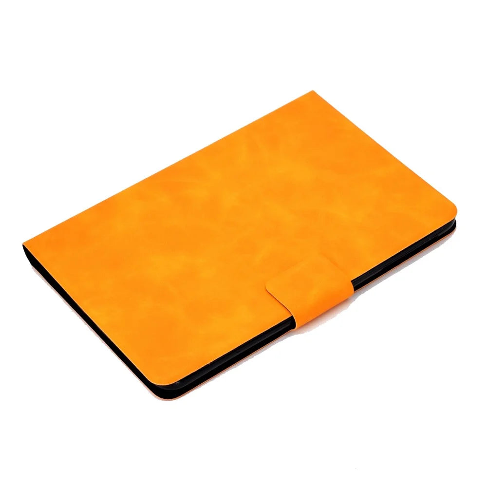 For iPad mini (2019) 7.9 inch / iPad mini 4 / 3 / 2 / 1 Cowhide Texture PU Leather Tablet Stand Case Card Holder Anti-scratch Cover - Orange - 5