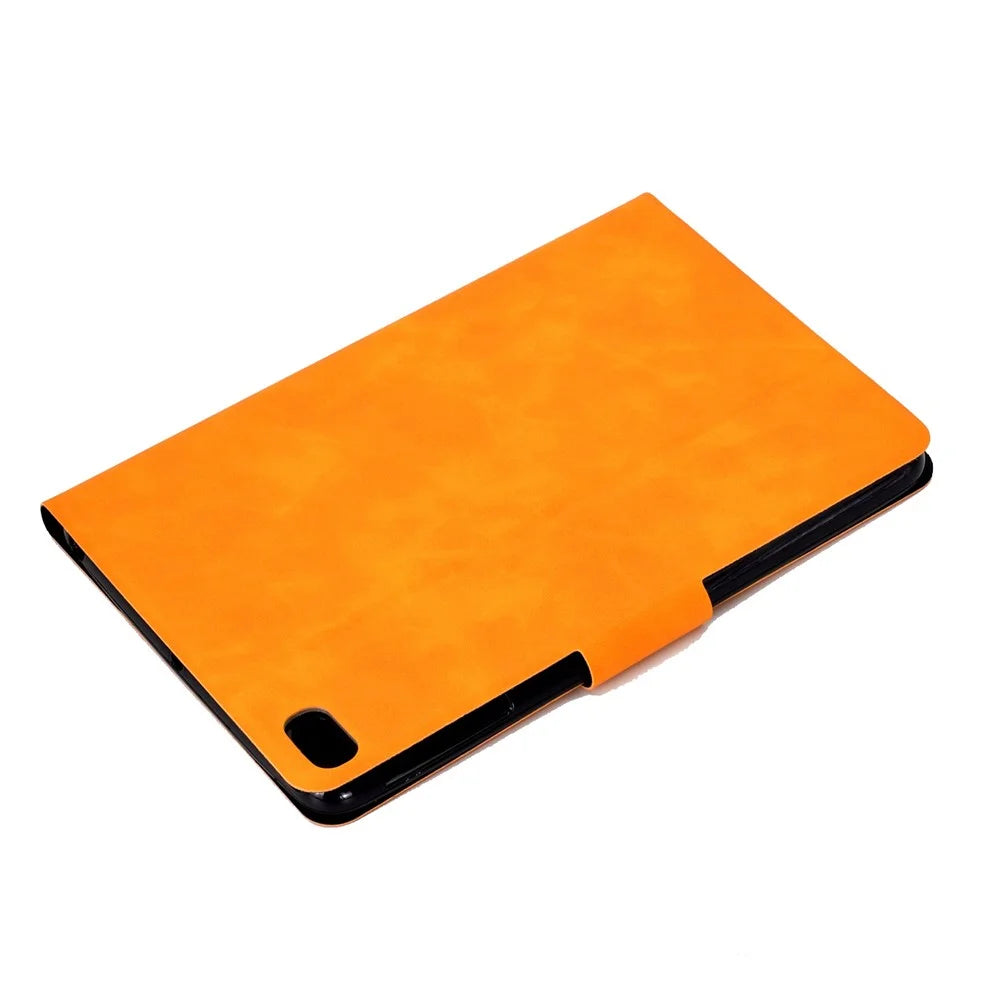 For iPad mini (2019) 7.9 inch / iPad mini 4 / 3 / 2 / 1 Cowhide Texture PU Leather Tablet Stand Case Card Holder Anti-scratch Cover - Orange - 6