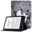 For Amazon Kindle Paperwhite 5 (2021) Pattern Printing Tablet Case PU Leather Card Slots Stand Cover Magnetic Shell Cover - Skull - 1