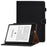 For Amazon Kindle Paperwhite 5 (2021) Solid Color Magnetic Clasp Stand Case PU Leather Shockproof Cover with Card Slots - Black - 1