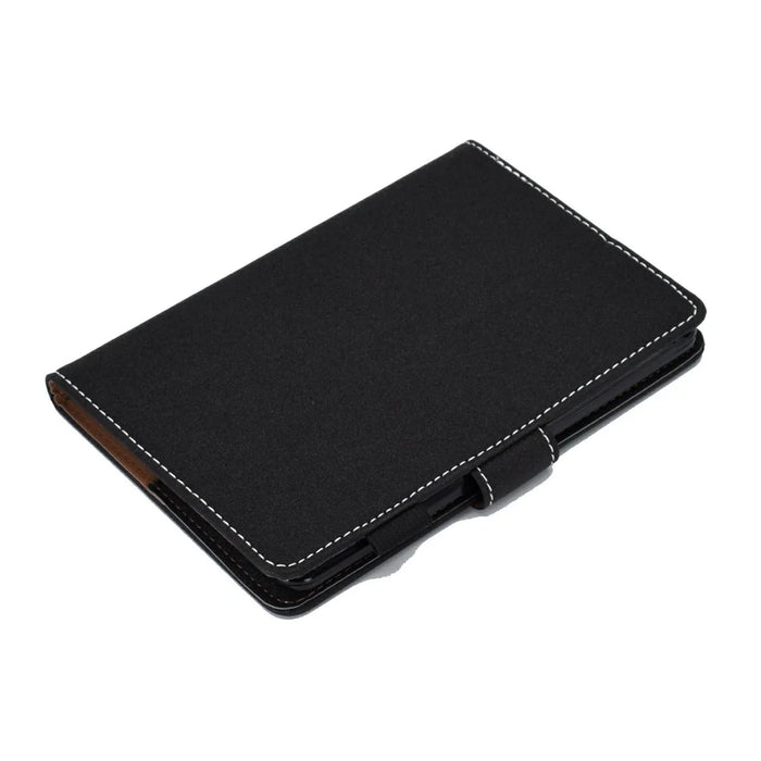 For Amazon Kindle Paperwhite 5 (2021) Solid Color Magnetic Clasp Stand Case PU Leather Shockproof Cover with Card Slots - Black - 7