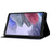For Samsung Galaxy Tab A7 Lite 8.7-inch T220 / T225 Card Slots Design Pattern Printing PU Leather Cover Tablet Shockproof Shell Case with Adjustable Stand - Skull - 3