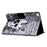 For Samsung Galaxy Tab A7 Lite 8.7-inch T220 / T225 Card Slots Design Pattern Printing PU Leather Cover Tablet Shockproof Shell Case with Adjustable Stand - Skull - 4