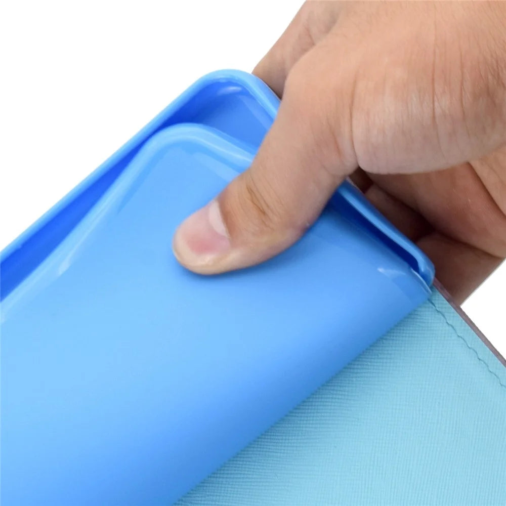 For Samsung Galaxy Tab A7 Lite 8.7-inch T220 / T225 Stitching PU Leather Viewing Stand Case Full Body Protection Pattern Printing Magnetic Cover with Card Slots / Pen Holder - Forest - 7