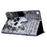 For Samsung Galaxy Tab A 10.1 (2019) T510 / T515 Adjustable Stand PU Leather Tablet Case Pattern Printing Card Holder Drop-proof Cover - Skull - 4