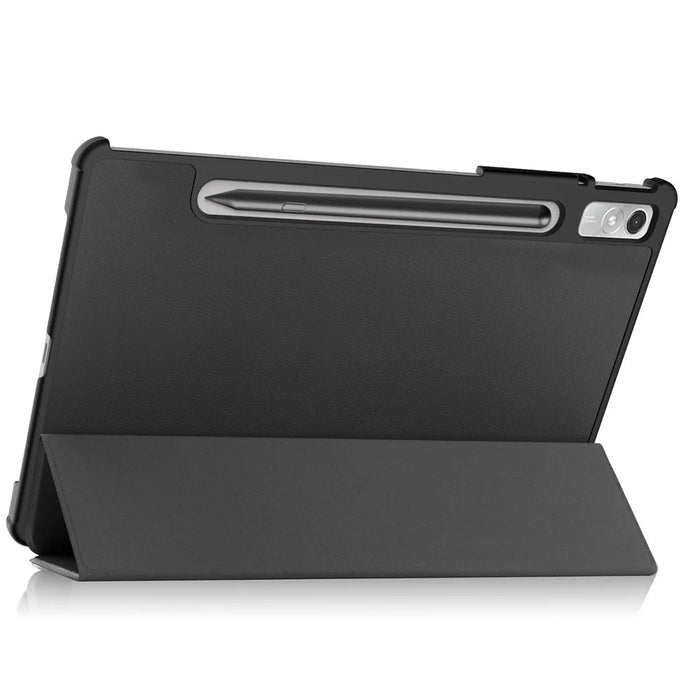 For Lenovo Tab P11 Pro Gen 2 Tri-fold Stand PU Leather Tablet Case Auto Wake / Sleep Function Drop-proof Cover - Black - 4