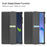 For Lenovo Tab P11 Pro Gen 2 Tri-fold Stand PU Leather Tablet Case Auto Wake / Sleep Function Drop-proof Cover - Black - 5
