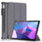 For Lenovo Tab P11 Pro Gen 2 Drop-proof Tablet Cover Auto Wake and Sleep PU Leather Tri-fold Stand Tablet Case - Grey - 1
