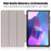 For Lenovo Tab P11 Pro Gen 2 Drop-proof Tablet Cover Auto Wake and Sleep PU Leather Tri-fold Stand Tablet Case - Grey - 3
