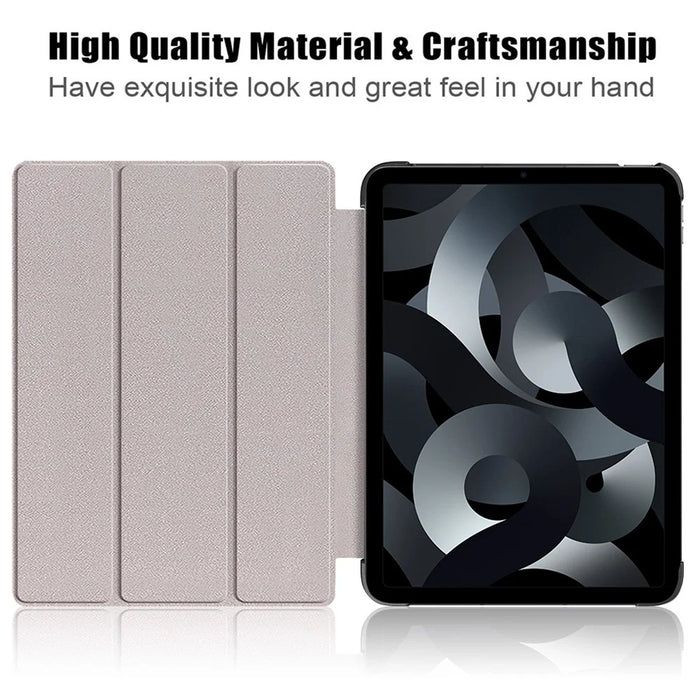 For iPad (2025) / 10.9 (2022) Pattern Printed Protective Case PU Leather Anti-Drop Auto Wake / Sleep Tablet Cover with Trifold Stand - Starry Sky - 3