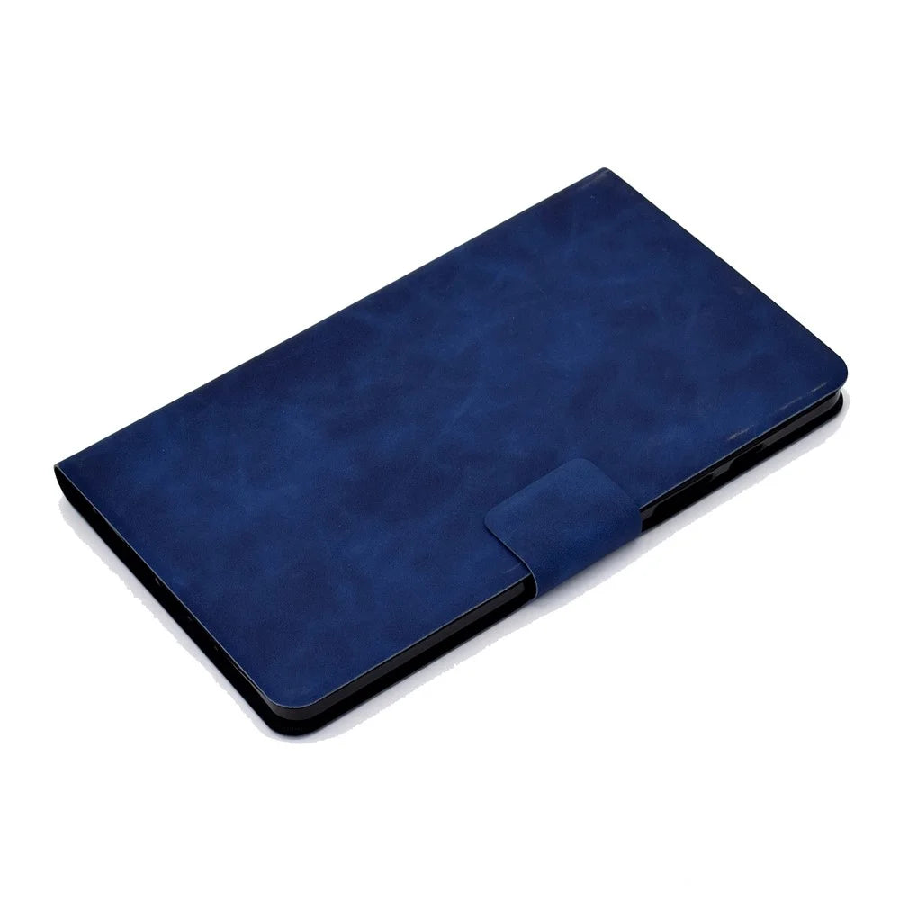 For Samsung Galaxy Tab A 8.0 (2019) SM-T290 (Wi-Fi) / SM-T295 (LTE) Anti-fall Tablet Case Cowhide Texture PU Leather Folio Flip Cover Stand with Card Holder - Blue - 5