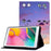 For Samsung Galaxy Tab A 8.0 (2019) SM-T290 (Wi-Fi) / SM-T295 (LTE) Pattern Printing Tablet Case PU Leather Magnetic Clasp Stand Cover with Card Pocket - Facial Expression - 1