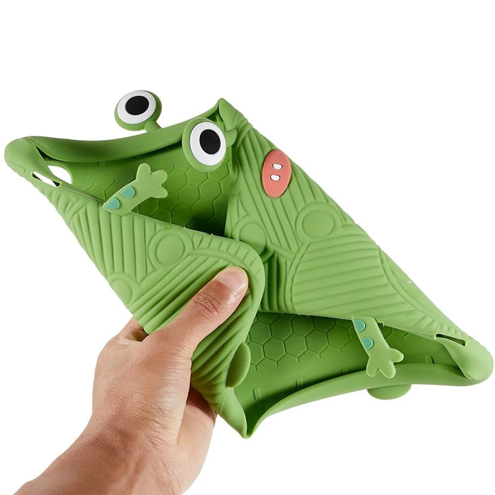 For Lenovo Tab P11 TB-J606F Cartoon Frog Design Anti-drop Tablet Case Silicone + PC Kickstand Protective Cover - 6