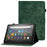 For Amazon Fire 7 (2022) Solid Color Imprinted PU Leather Drop-proof Cover Card Slots Design Flip Stand Protective Case - Green - 1