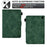 For Amazon Fire 7 (2022) Solid Color Imprinted PU Leather Drop-proof Cover Card Slots Design Flip Stand Protective Case - Green - 6
