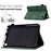 For Amazon Fire 7 (2022) Solid Color Imprinted PU Leather Drop-proof Cover Card Slots Design Flip Stand Protective Case - Green - 7