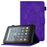 For Amazon Fire 7 (2015) / (2017) / (2019) Heart Shape Imprinted Full Protection Shell Solid Color PU Leather Stand Protective Case with Card Slots - Purple - 1