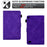 For Amazon Fire 7 (2015) / (2017) / (2019) Heart Shape Imprinted Full Protection Shell Solid Color PU Leather Stand Protective Case with Card Slots - Purple - 5