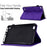 For Amazon Fire 7 (2015) / (2017) / (2019) Heart Shape Imprinted Full Protection Shell Solid Color PU Leather Stand Protective Case with Card Slots - Purple - 6