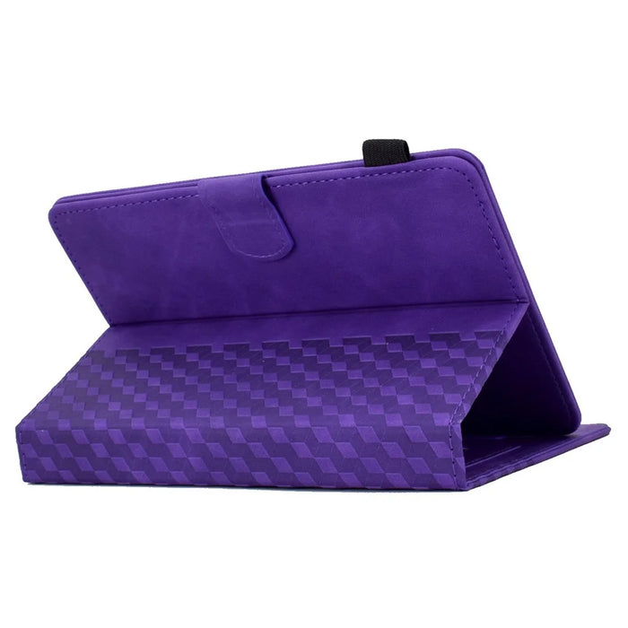 Protective Case for Universal 7 inch Anti-Fall Tablet Cover Pattern Imprinted Solid Color Auto Wake / Sleep Leather Case with Card Slots / Stand - Purple - 4
