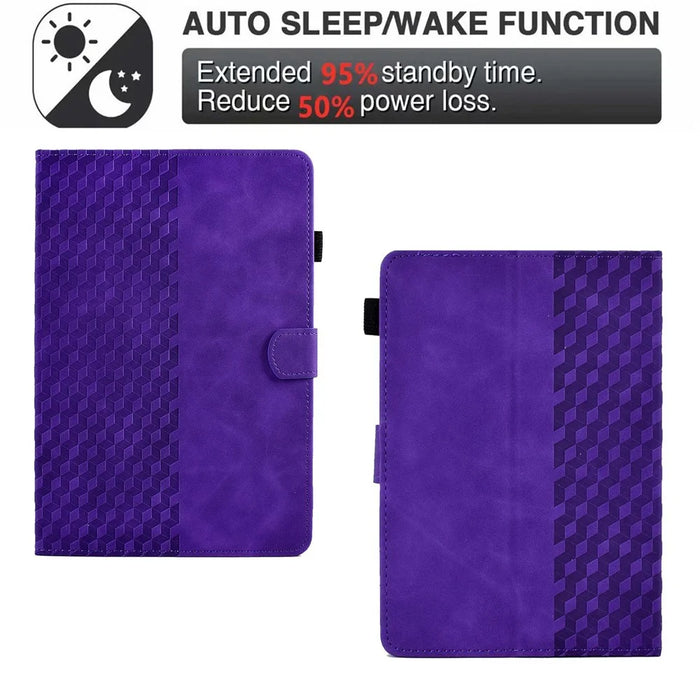 Protective Case for Universal 7 inch Anti-Fall Tablet Cover Pattern Imprinted Solid Color Auto Wake / Sleep Leather Case with Card Slots / Stand - Purple - 5