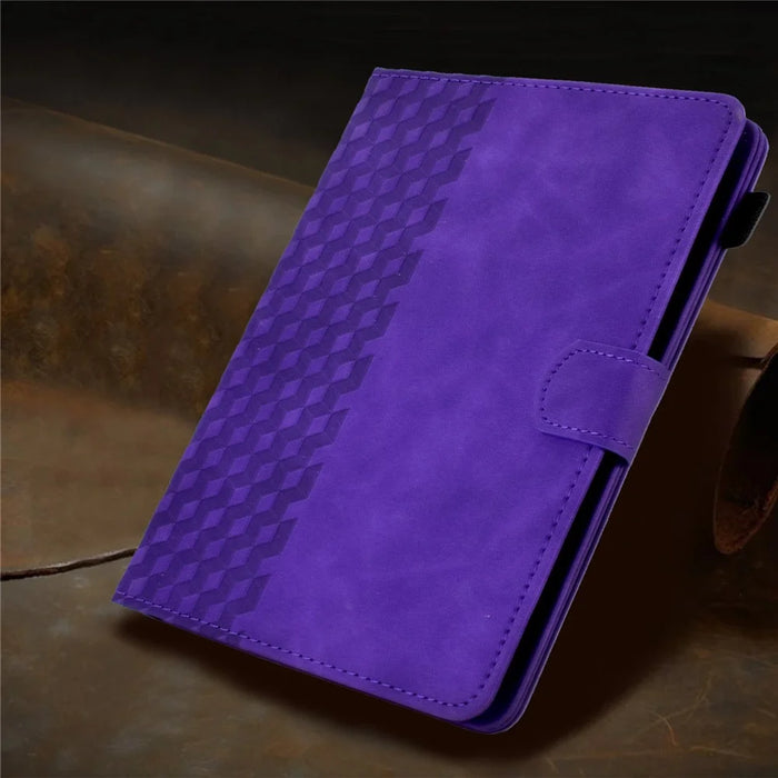 Protective Case for Universal 7 inch Anti-Fall Tablet Cover Pattern Imprinted Solid Color Auto Wake / Sleep Leather Case with Card Slots / Stand - Purple - 7